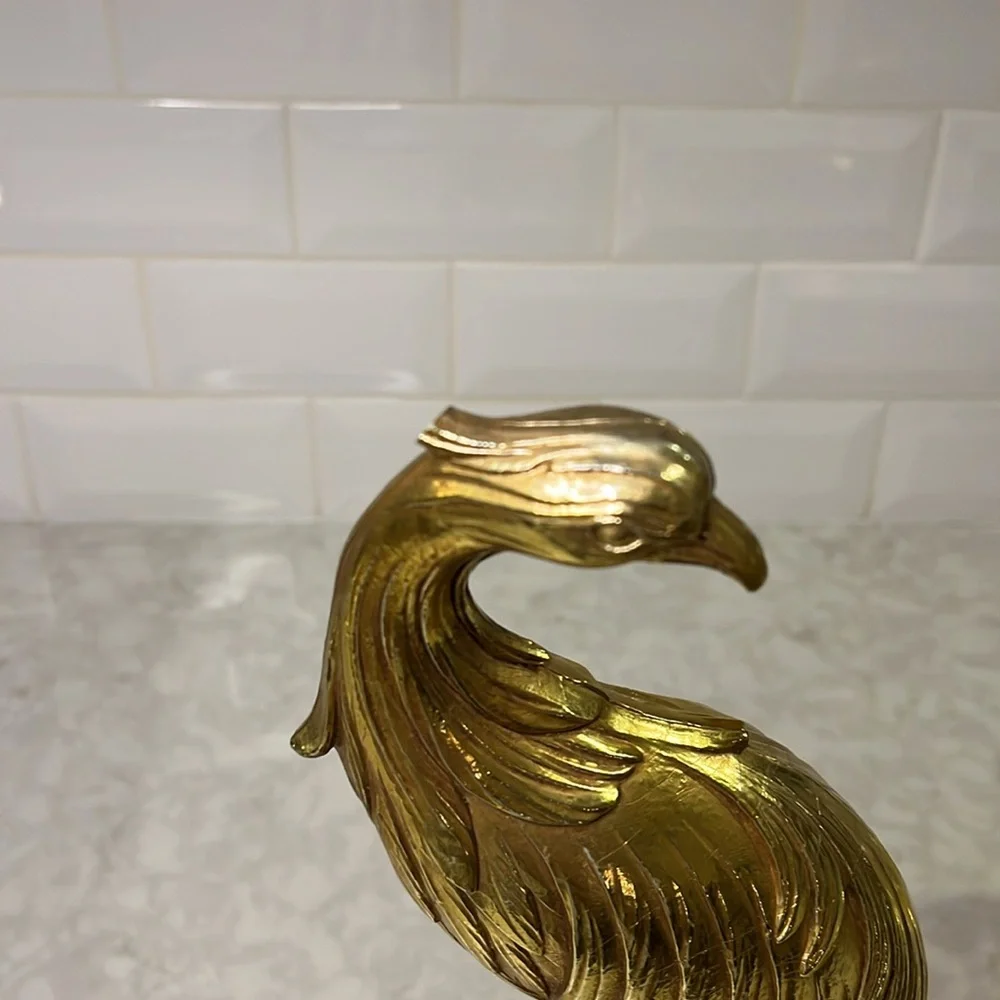Vintage Syroco Gold Pheasant Peacock Mid Century Birds, Statues, Figurines - Picture 10 of 14